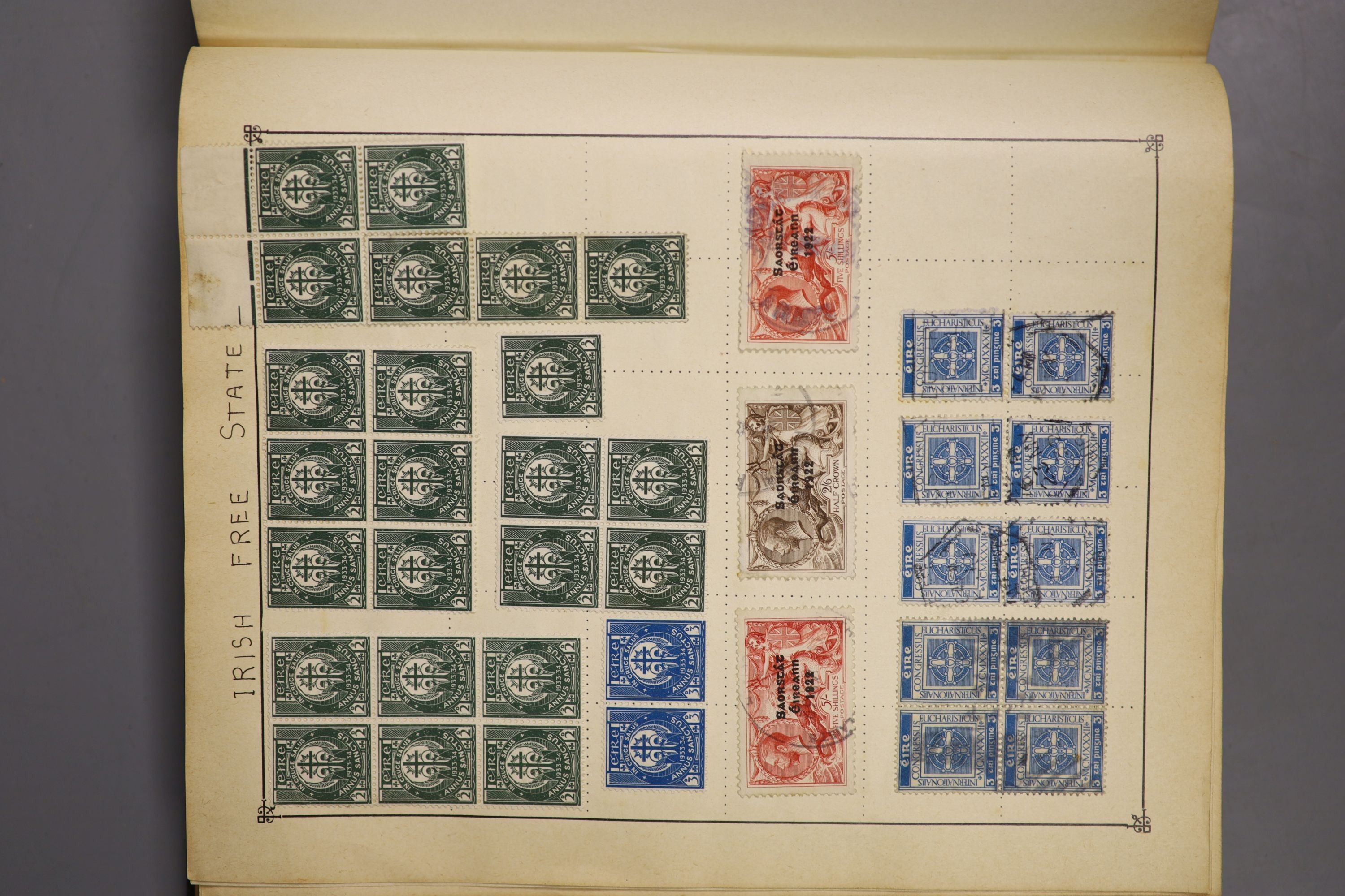 A Strand album of world stamps, 19th/20th century, started in 1931 including some unused stamps